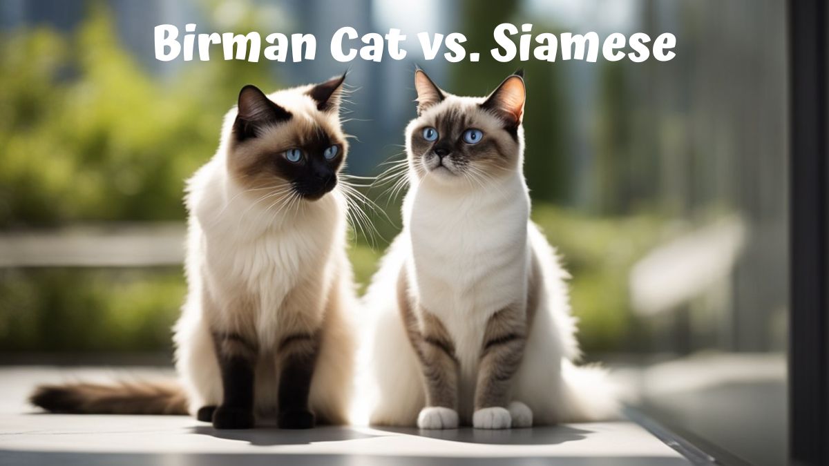 Birman and Siamese Cat standing side by side - Birman Cat vs. Siamese