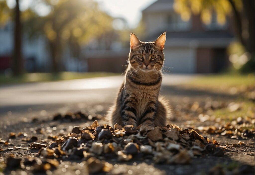 Cat Standing in middle of road