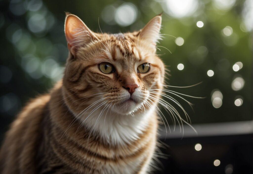 Cat looking into camera