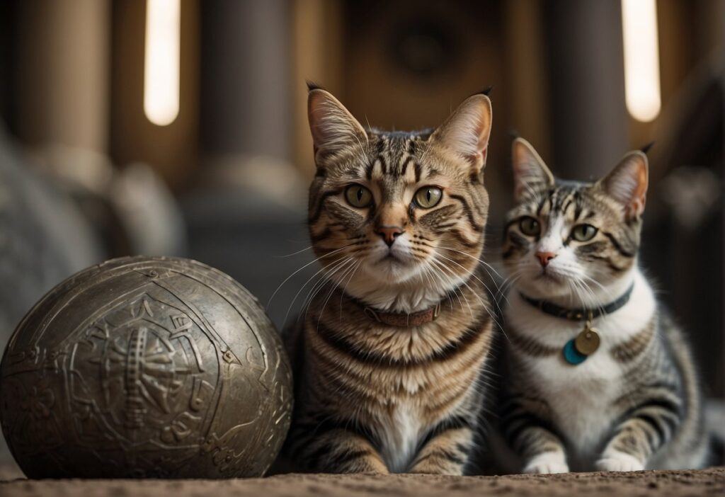 Tabby and Domestic Shorthair cat