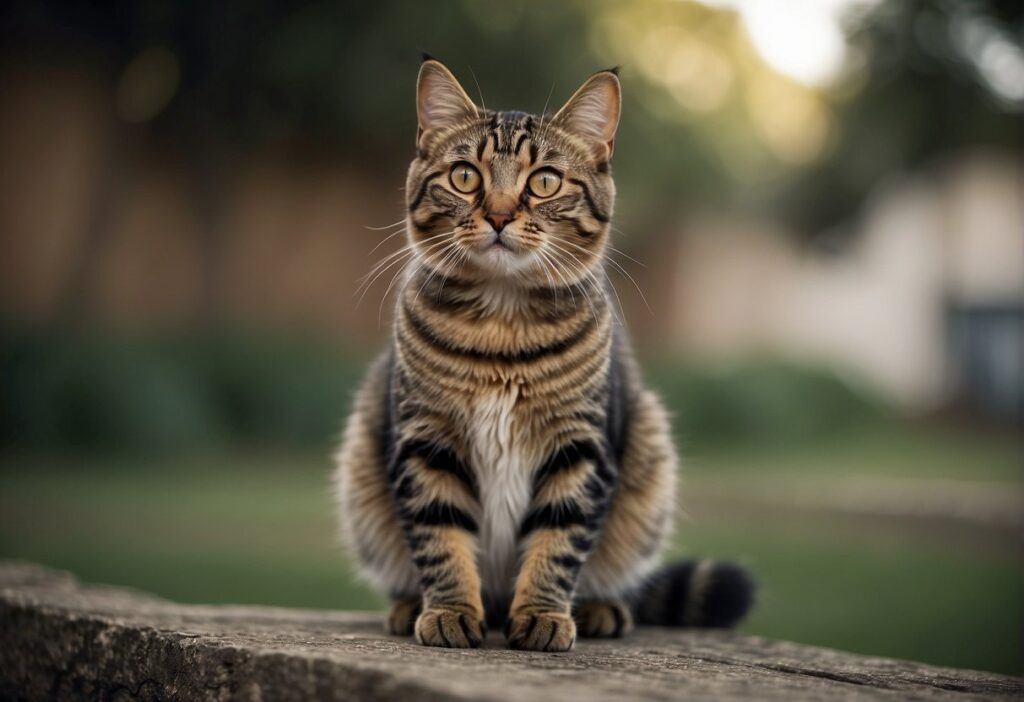 Maine Coon Cat Sitting Outside