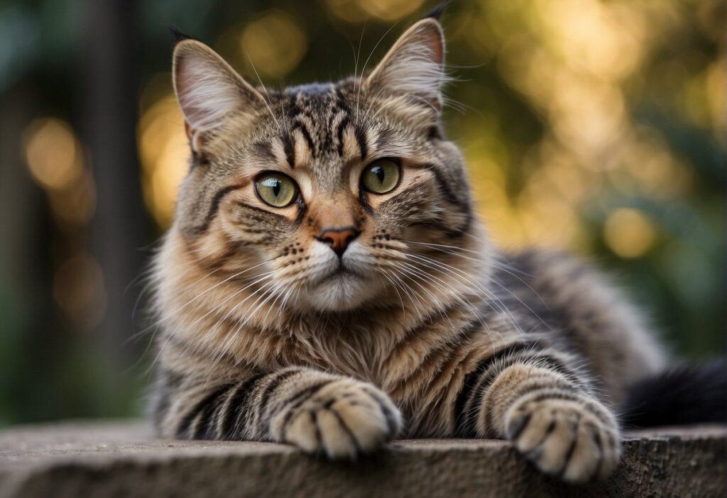 Maine Coon Cat Sitting